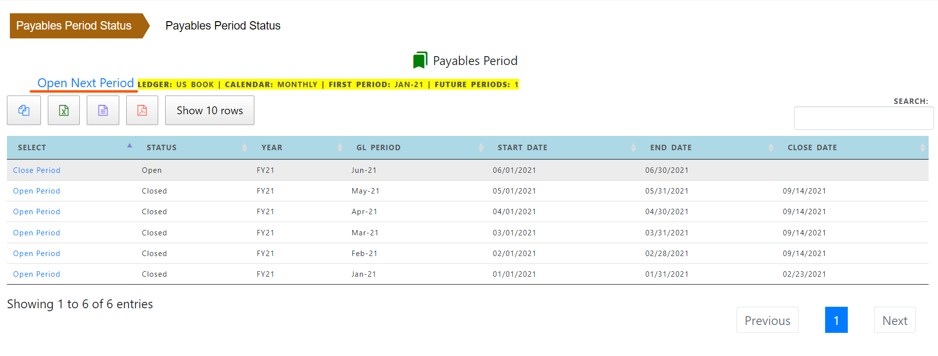 AP Period Status