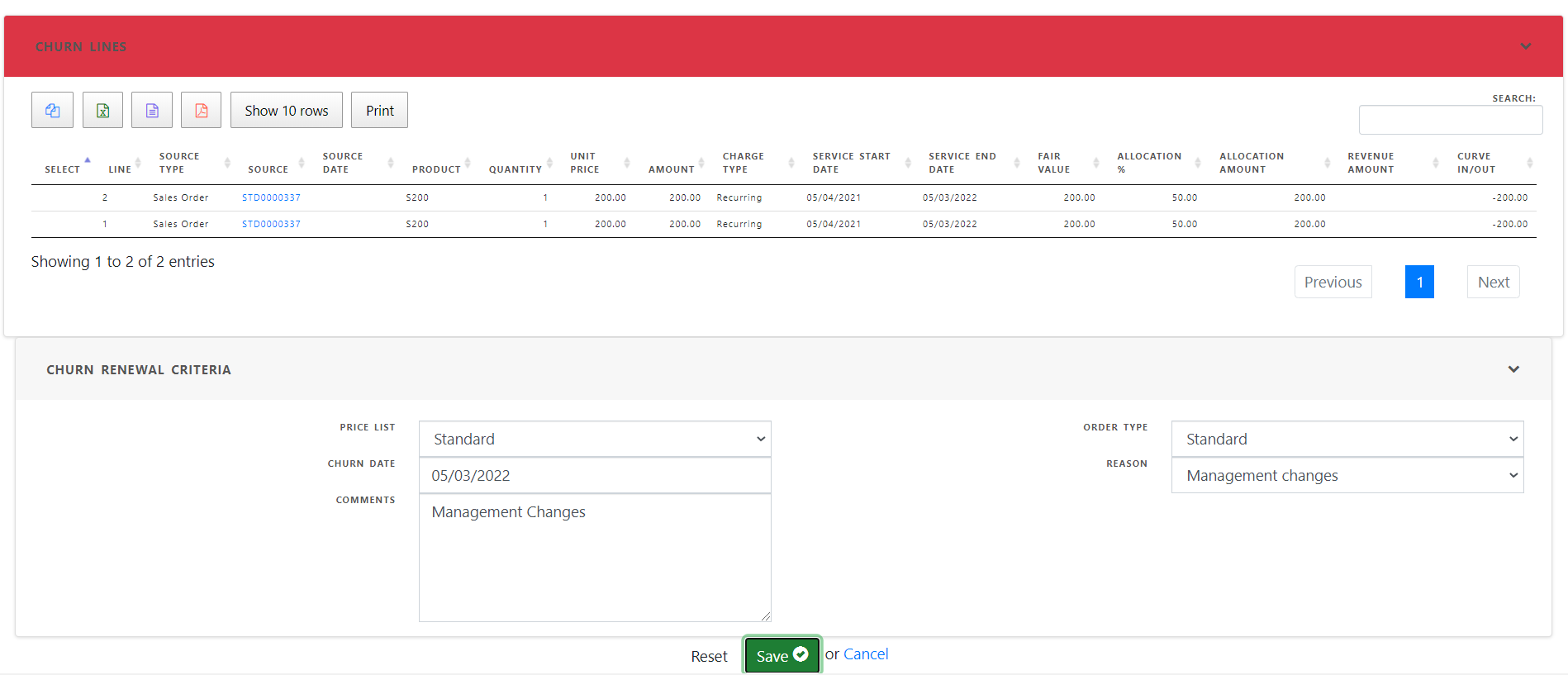 Service Contract Churn