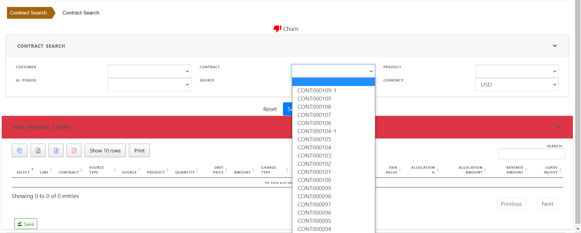 Service Contract Churn