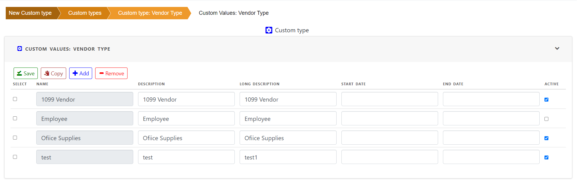 Custom Types