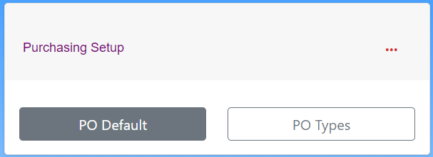 Purchase Order  Default