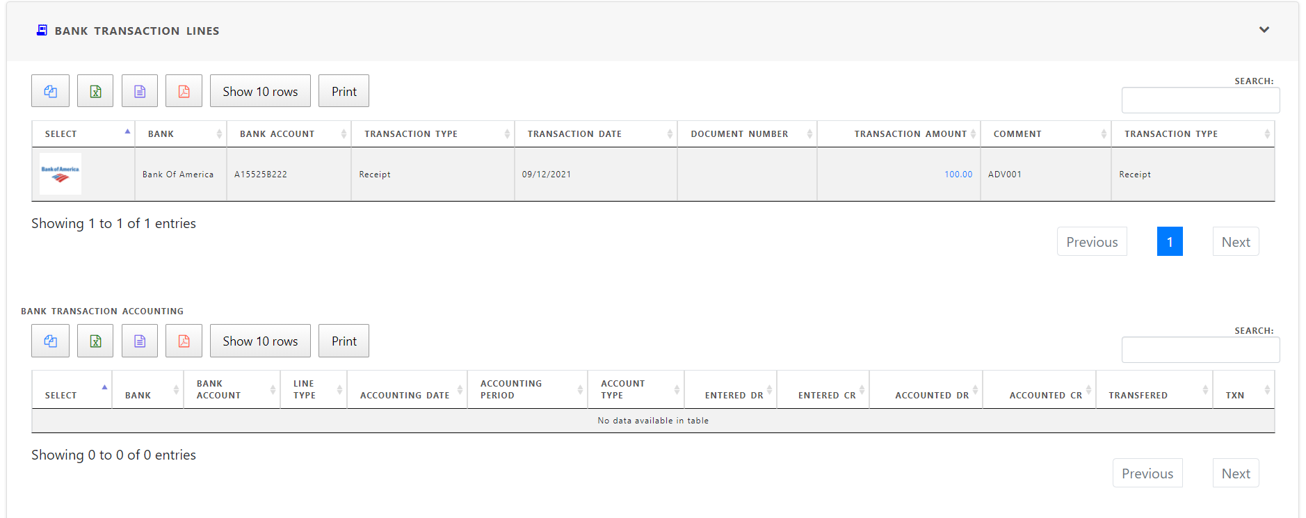 AR Deposit Receipt